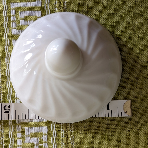Arcorpal France replacement lid for sugar bowl cream milk glass swirl vintage - Picture 4 of 5